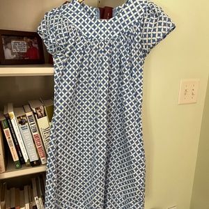 Periwinkle Blue & White Print Summer/Vacation Dress